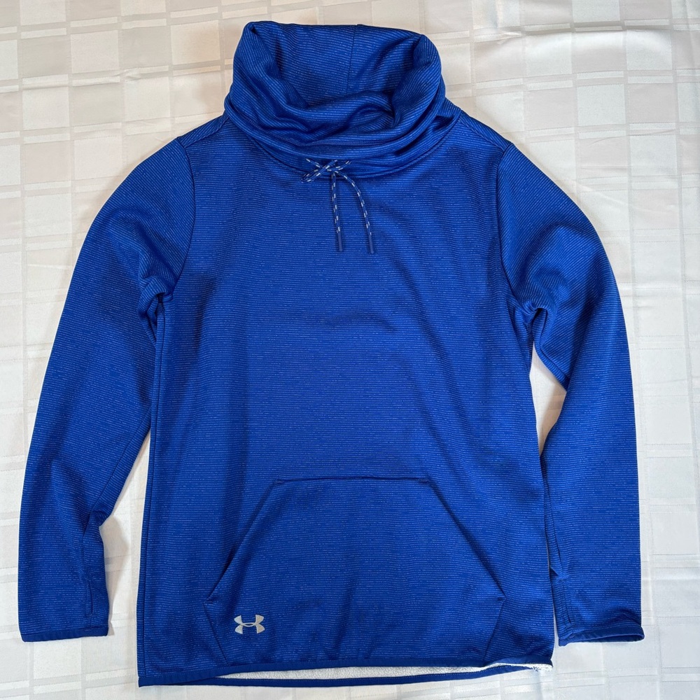 Under Armour Royal Blue Cowl Neck Hoodie Size Small